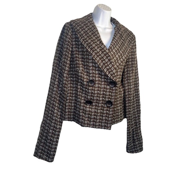 Renfrew Collection Tweed Blazer Double Breast Jacket Buttoned Vintage Y2K Sz 12 - Picture 6 of 16